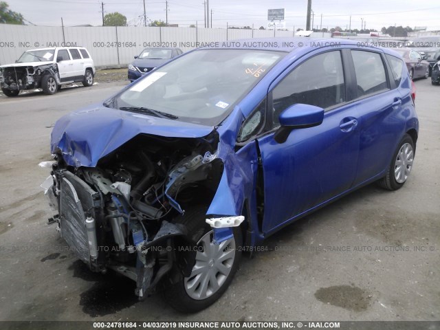 3N1CE2CP5FL432729 - 2015 NISSAN VERSA NOTE S/S PLUS/SV/SL/SR BLUE photo 2