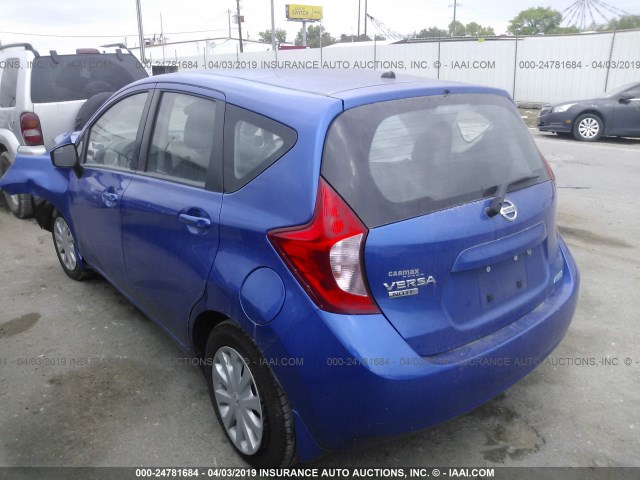 3N1CE2CP5FL432729 - 2015 NISSAN VERSA NOTE S/S PLUS/SV/SL/SR BLUE photo 3