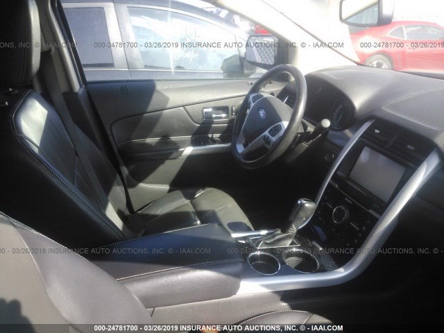 2FMDK4AK2BBA39138 - 2011 FORD EDGE SPORT BLUE photo 5