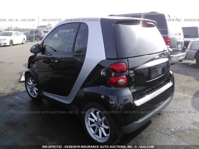 WMEEJ31X78K086277 - 2008 SMART FORTWO PURE/PASSION BLACK photo 3