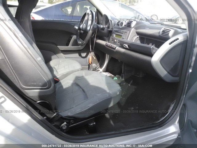 WMEEJ31X78K086277 - 2008 SMART FORTWO PURE/PASSION BLACK photo 5