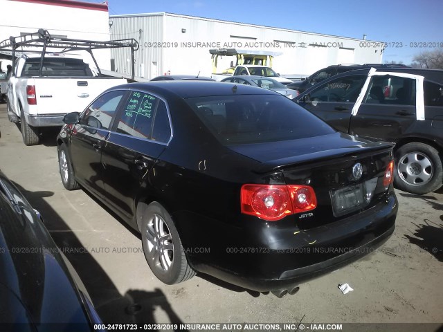 3VWEF71K77M200326 - 2007 VOLKSWAGEN JETTA WOLFSBURG 黑色 照片 3