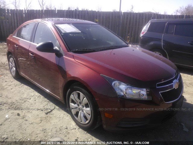 1G1PC5SH7C7289551 - 2012 CHEVROLET CRUZE LS BURGUNDY photo 1