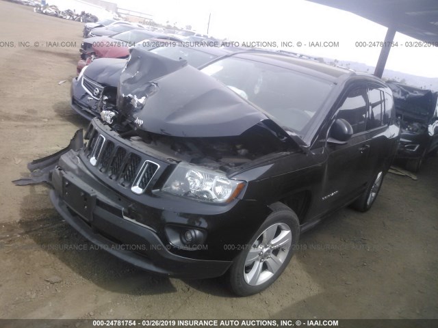 1C4NJCBA1HD124518 - 2017 JEEP COMPASS SPORT BLACK photo 2