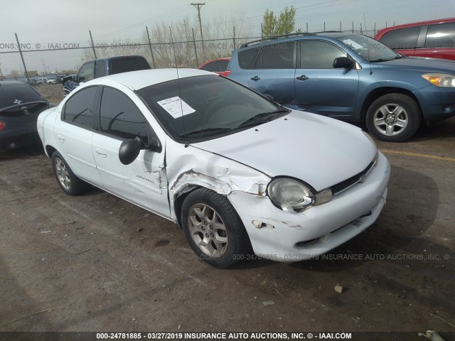 1B3ES46C4YD650500 - 2000 DODGE NEON ES WHITE photo 1