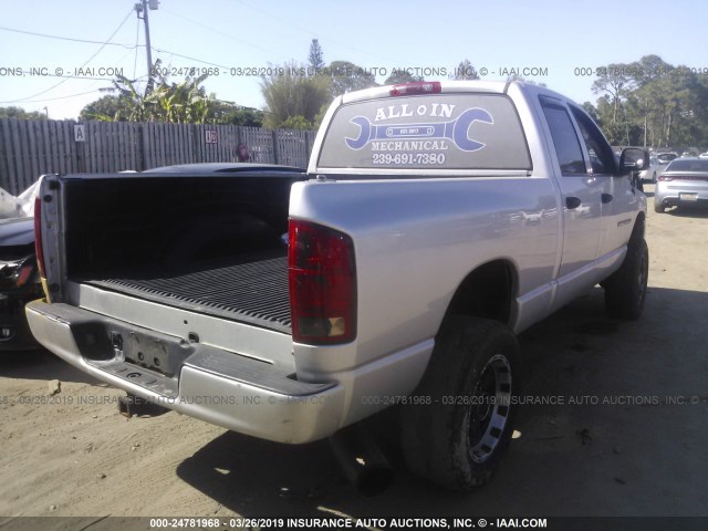 3D7KU28C94G236998 - 2004 DODGE RAM 2500 ST/SLT SILVER photo 4