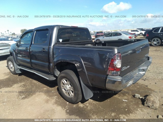 5TFJX4GN0CX013626 - 2012 TOYOTA TACOMA DOUBLE CAB 灰色 照片 3