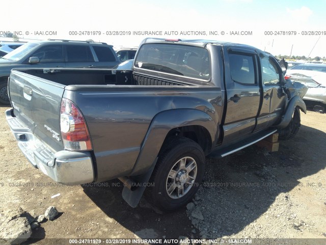 5TFJX4GN0CX013626 - 2012 TOYOTA TACOMA DOUBLE CAB 灰色 照片 4