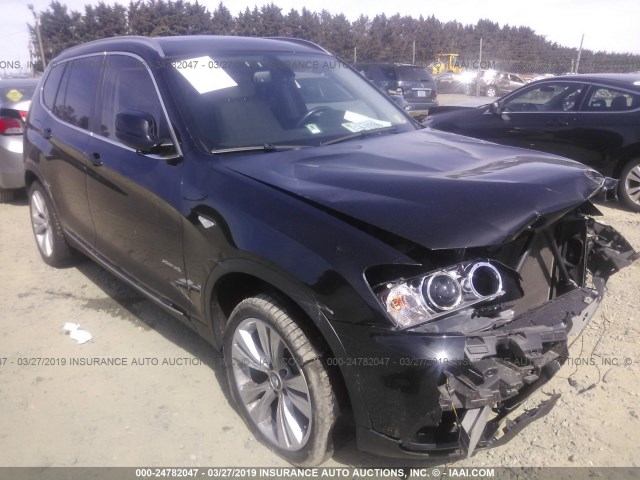 5UXWX7C52BL730014 - 2011 BMW X3 XDRIVE35I BLACK photo 1