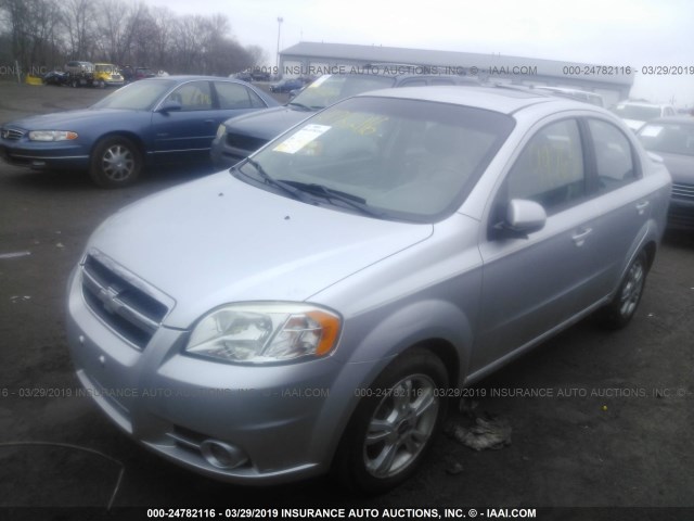 KL1TG5DE8BB227995 - 2011 CHEVROLET AVEO LT SILVER photo 2