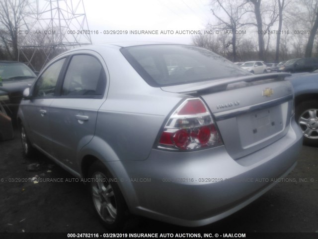 KL1TG5DE8BB227995 - 2011 CHEVROLET AVEO LT SILVER photo 3