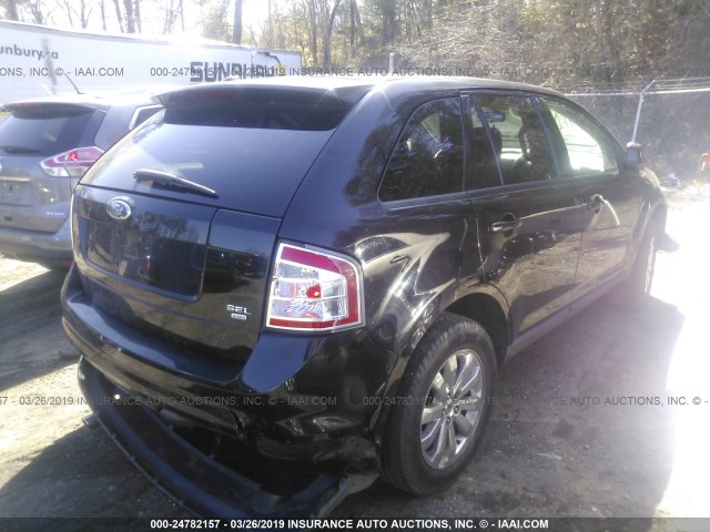 2FMDK48CX7BA58834 - 2007 FORD EDGE SEL BLACK photo 4