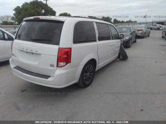 2C4RDGEG7HR699901 - 2017 DODGE GRAND CARAVAN GT WHITE photo 4