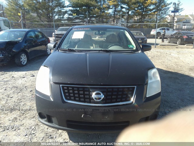 3N1AB61E08L670709 - 2008 NISSAN SENTRA 2.0/2.0S/2.0SL BLACK photo 6