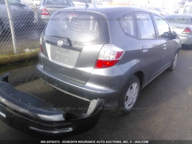 JHMGE8H35CC023899 - 2012 HONDA FIT GRAY photo 4