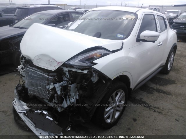 JN8AF5MR8FT507104 - 2015 NISSAN JUKE S/SV/SL/NISMO Սպիտակ լուսանկար 2