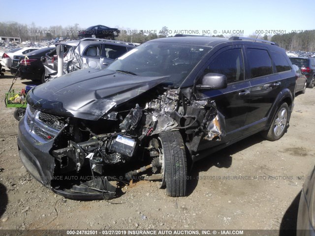 3C4PDCDG2FT567818 - 2015 DODGE JOURNEY LIMITED GRAY photo 2