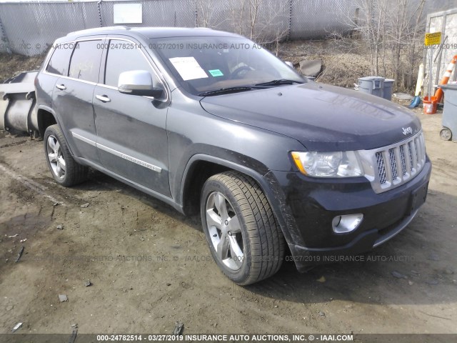 1C4RJFCT6CC129540 - 2012 JEEP GRAND CHEROKEE OVERLAND GRAY photo 1