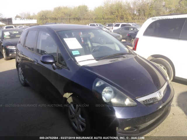 JHMGD37638S009496 - 2008 HONDA FIT SPORT BLUE photo 1