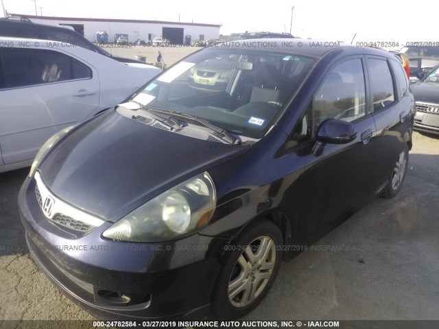 JHMGD37638S009496 - 2008 HONDA FIT SPORT BLUE photo 2