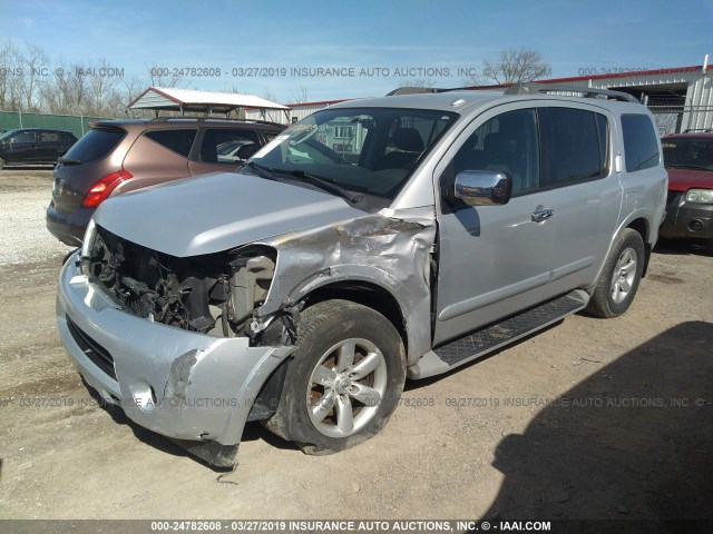 5N1AA0NC3AN614514 - 2010 NISSAN ARMADA SE/TITANIUM/PLATINUM SILVER photo 2