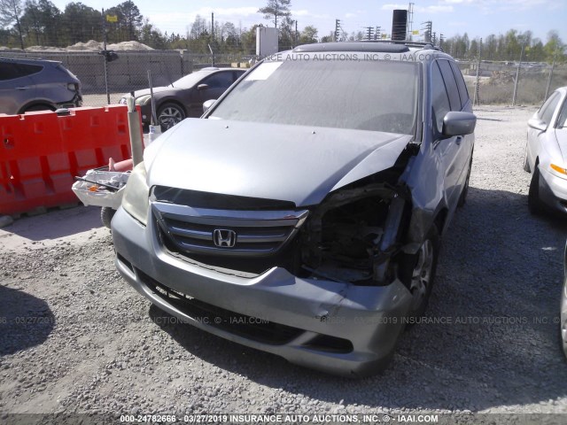 5FNRL38616B049999 - 2006 HONDA ODYSSEY EXL BLUE photo 2