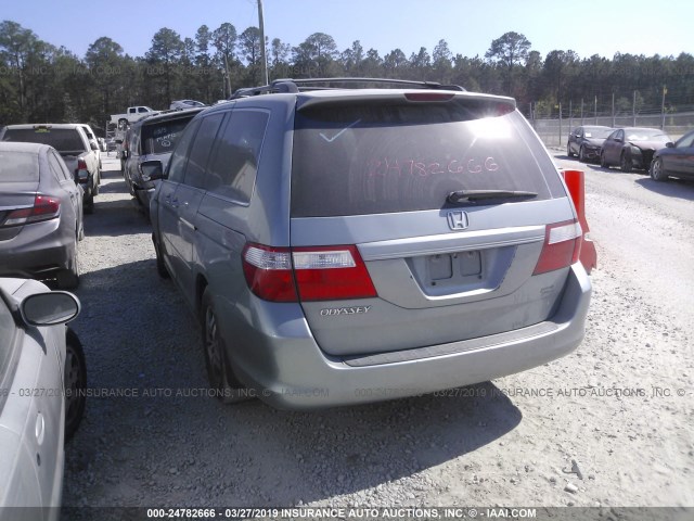 5FNRL38616B049999 - 2006 HONDA ODYSSEY EXL BLUE photo 3