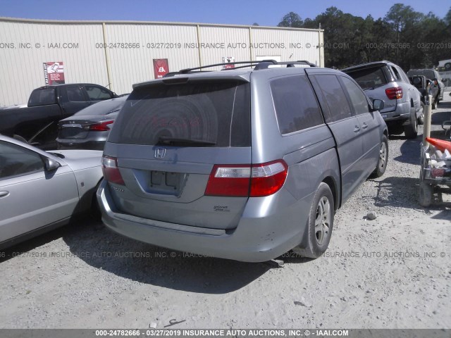 5FNRL38616B049999 - 2006 HONDA ODYSSEY EXL BLUE photo 4