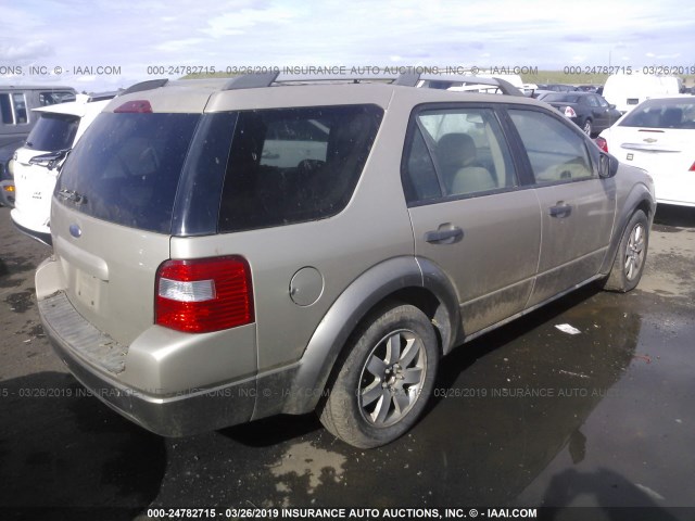 1FMZK01186GA57258 - 2006 FORD FREESTYLE SE GOLD photo 4