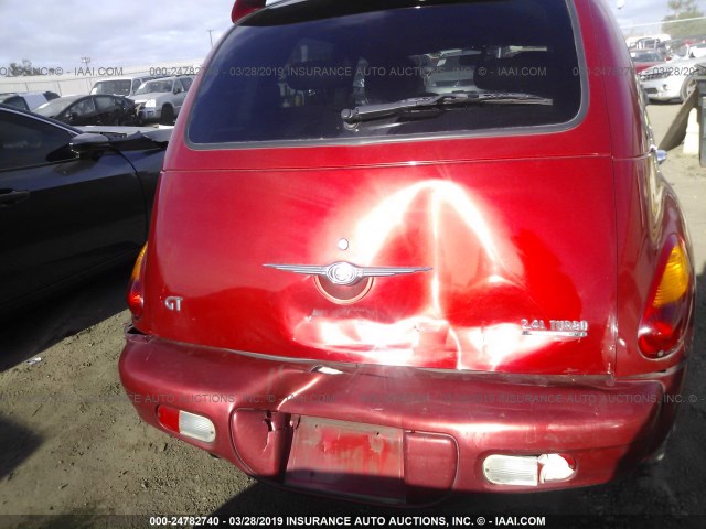 3C8FY78G44T240740 - 2004 CHRYSLER PT CRUISER GT RED photo 6