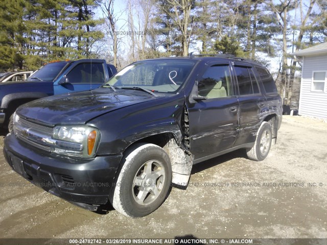 1GNDT13S362207143 - 2006 CHEVROLET TRAILBLAZER LS/LT Dark Blue photo 2