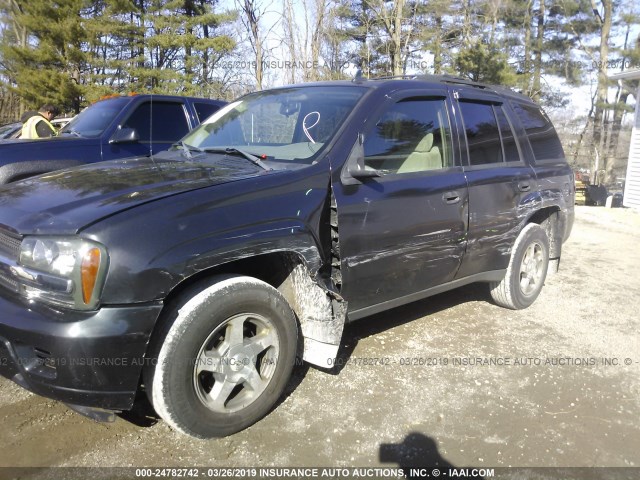 1GNDT13S362207143 - 2006 CHEVROLET TRAILBLAZER LS/LT Dark Blue photo 6