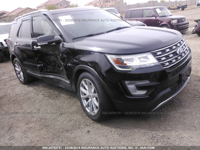 1FM5K8F86HGC22973 - 2017 FORD EXPLORER LIMITED BLACK photo 1