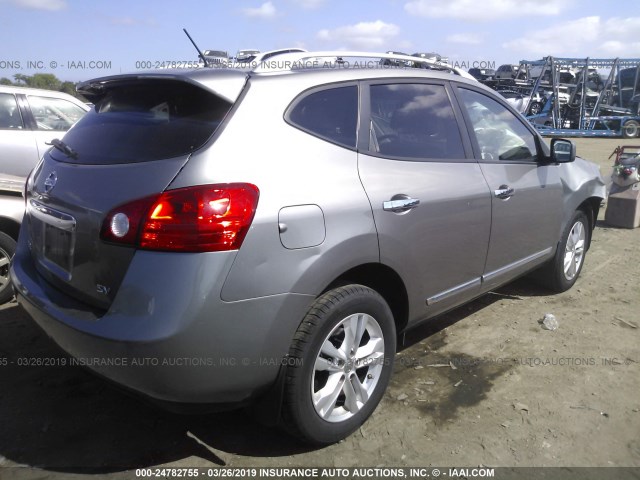 JN8AS5MT9DW500729 - 2013 NISSAN ROGUE S/SV GRAY photo 4