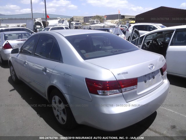 KMHET46C36A081001 - 2006 HYUNDAI SONATA GL SILVER photo 3