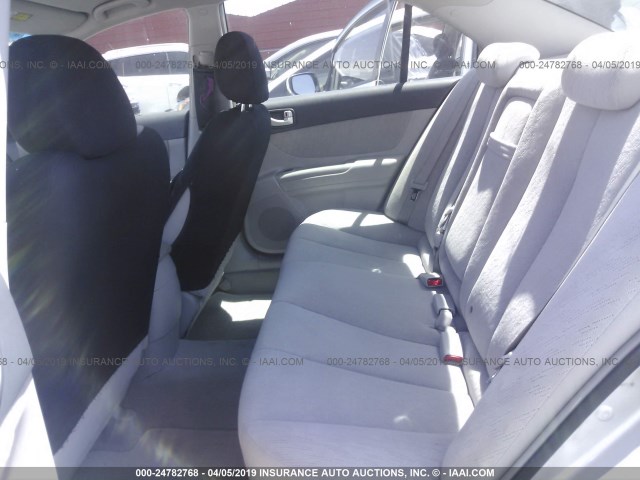 KMHET46C36A081001 - 2006 HYUNDAI SONATA GL SILVER photo 8