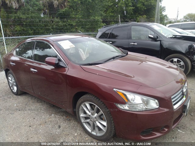 1N4AA5AP3DC803745 - 2013 NISSAN MAXIMA S/SV RED photo 1