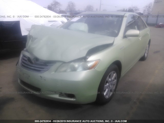 4T1BB46K38U038129 - 2008 TOYOTA CAMRY HYBRID GREEN photo 2