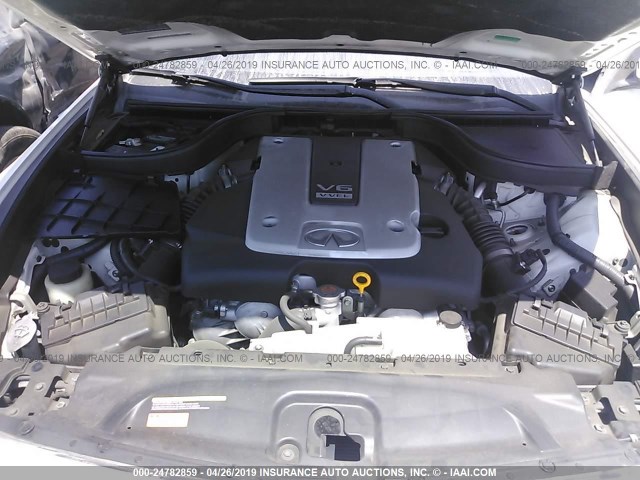 JN1CV6AP5FM580136 - 2015 INFINITI Q40 WHITE photo 10