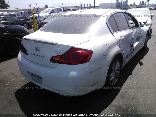 JN1CV6AP5FM580136 - 2015 INFINITI Q40 WHITE photo 4