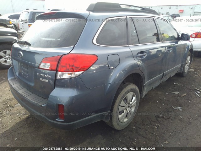 4S4BRBAC8D1272181 - 2013 SUBARU OUTBACK 2.5I BLUE photo 4