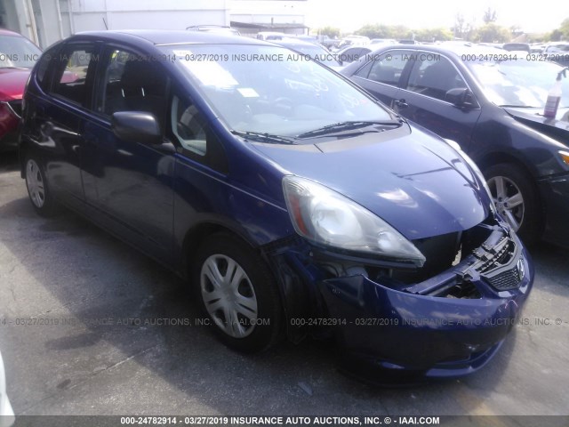 JHMGE88209S066763 - 2009 HONDA FIT BLUE photo 1