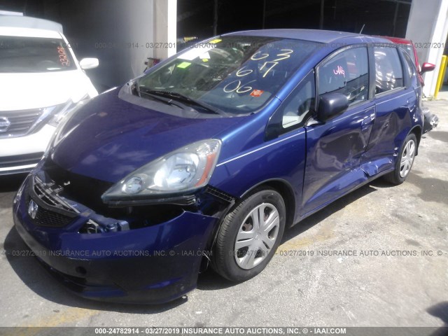 JHMGE88209S066763 - 2009 HONDA FIT BLUE photo 2