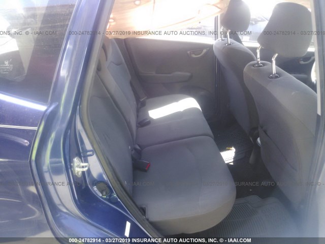 JHMGE88209S066763 - 2009 HONDA FIT BLUE photo 8