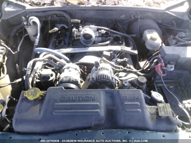 1B7GG2AN01S107619 - 2001 DODGE DAKOTA QUAD GREEN photo 10