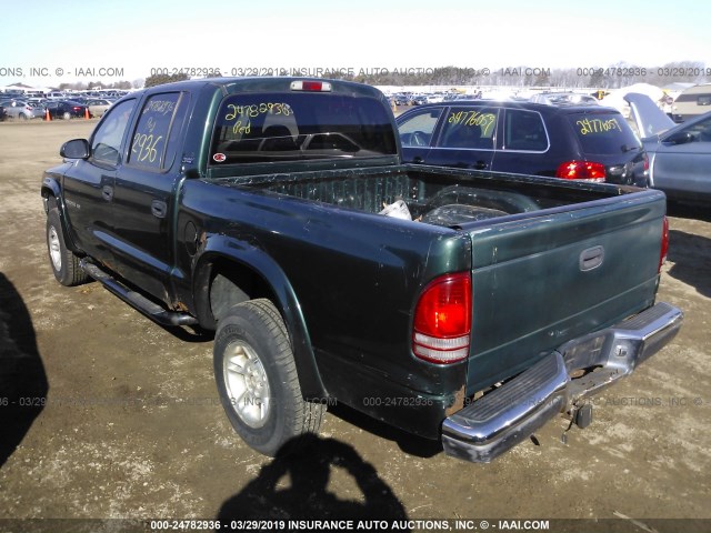 1B7GG2AN01S107619 - 2001 DODGE DAKOTA QUAD GREEN photo 3