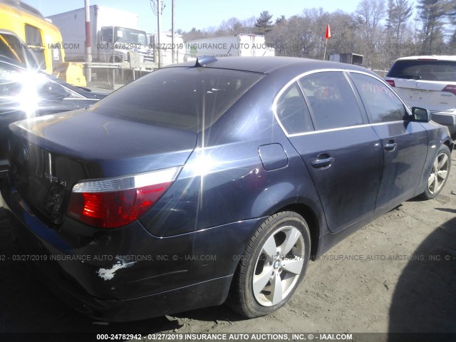 WBANF33527CW69339 - 2007 BMW 525 XI Dark Blue photo 4