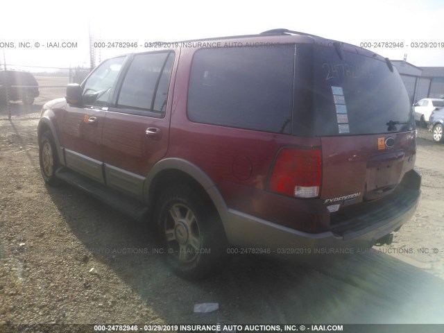 1FMEU17W43LA67077 - 2003 FORD EXPEDITION EDDIE BAUER RED photo 3