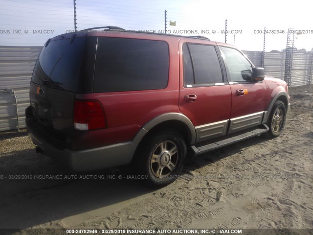 1FMEU17W43LA67077 - 2003 FORD EXPEDITION EDDIE BAUER RED photo 4