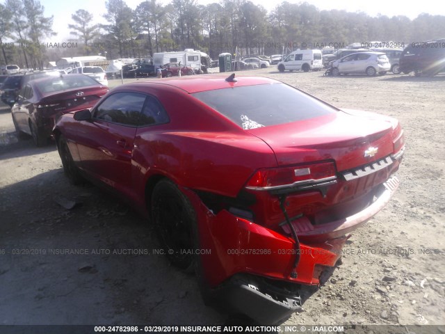 2G1FA1E38E9173867 - 2014 CHEVROLET CAMARO LS RED photo 3